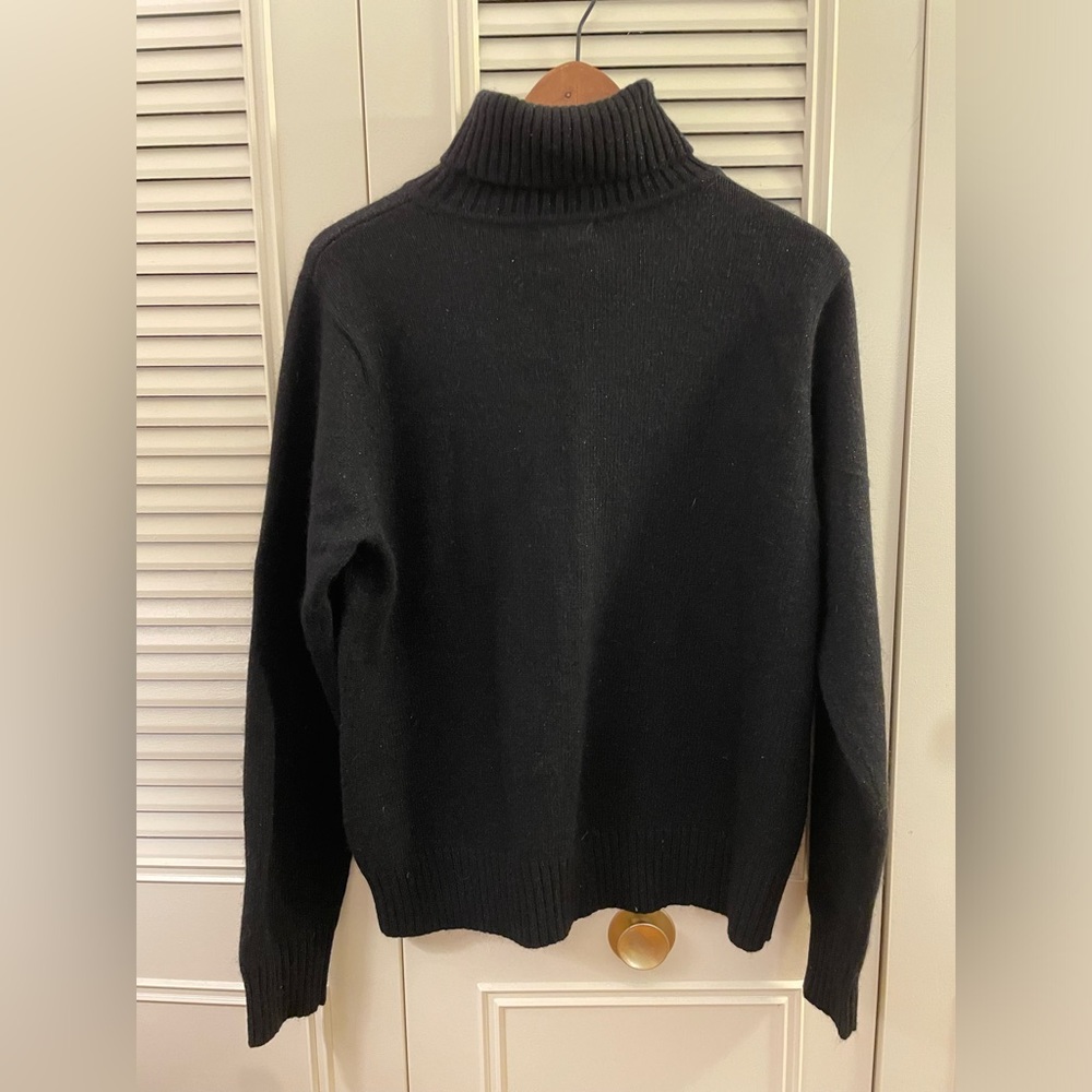 Charter club, black speckled turtle neck. XL - Picture 3 of 8